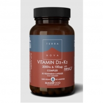 Terranova Vitamin D3 & K2 Complex 50 Vegetarian Capsules