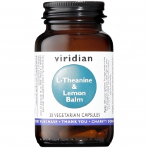 Viridian L-Theanine & Lemon Balm 30 Vegetarian Capsules