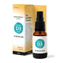 Viridian Vitamin D3 Spray High Potency 2000IU 20ml