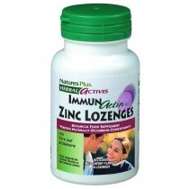 Natures Plus Herbal Actives Immun Actin Zinc 60 Lozenges