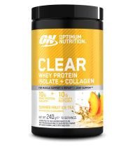 On Optimum Nutrition Clear Whey Protein Isolate + Collagen Summer Fruit Ice Tea 240g