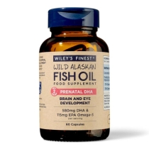 Wiley's Finest Wild Alaskan Fish Oil Prenatal DHA 60 Capsules
